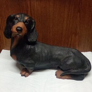 Dachshund Dog Statue Ceramic